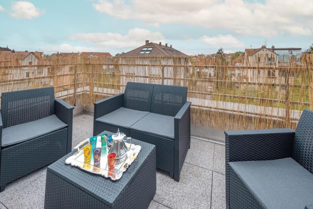 L'Excellence-8Min Aeroport-Terrasse-Parking Prive Apartment Lingolsheim Exterior photo
